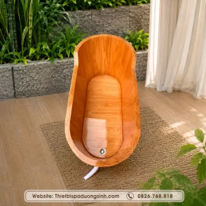Bồn Tắm Gỗ Bo Viền – Thiết Kế Sang Trọng, Chắc Chắn Cho Không Gian Thư Giãn