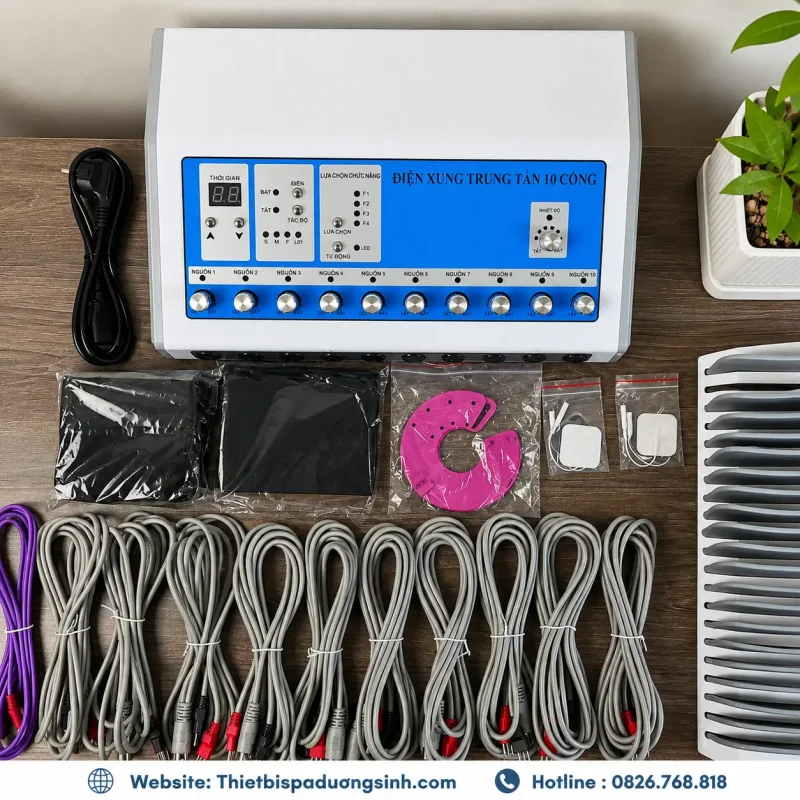 Máy Điện Trung Tần 10 Công Kèm Chỉnh Nhiệt – 10 Kênh Độc Lập