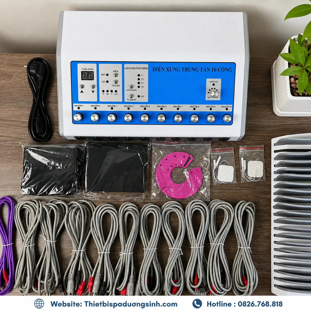 6 Máy Điện Trung Tần 10 Công Kèm Chỉnh Nhiệt – 10 Kênh Độc Lập