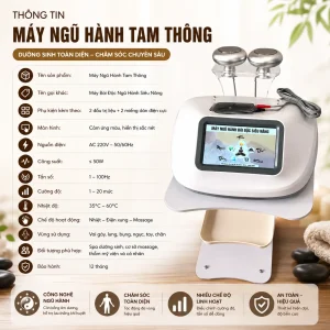 Máy Ngũ Hành Tam Thông Kèm 2 Miếng Dán Điện Cực – Thiết Bị Hỗ Trợ Massage Dưỡng Sinh Chuyên Sâu
