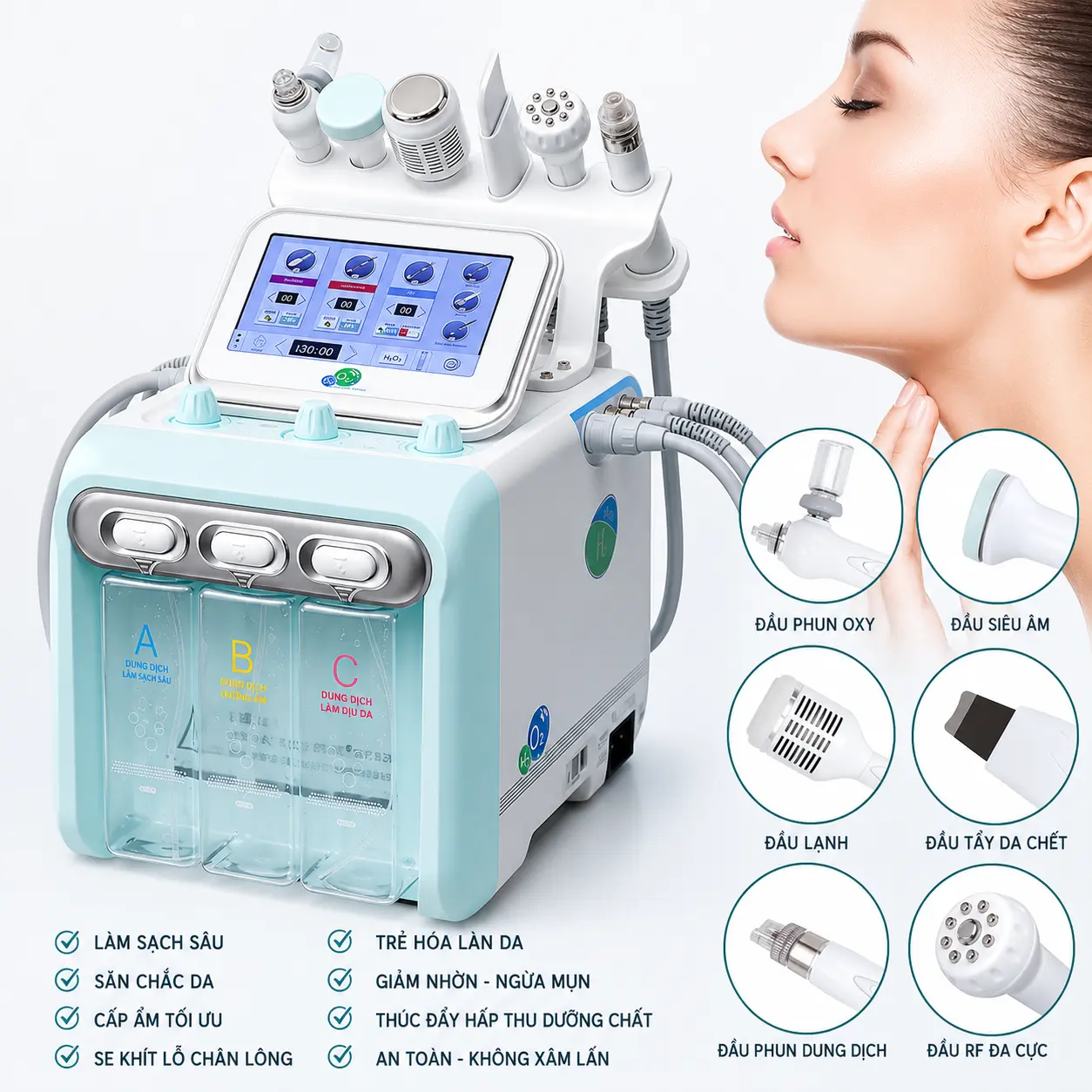 6 Máy chăm sóc da cao cấp 6in1 H2O2