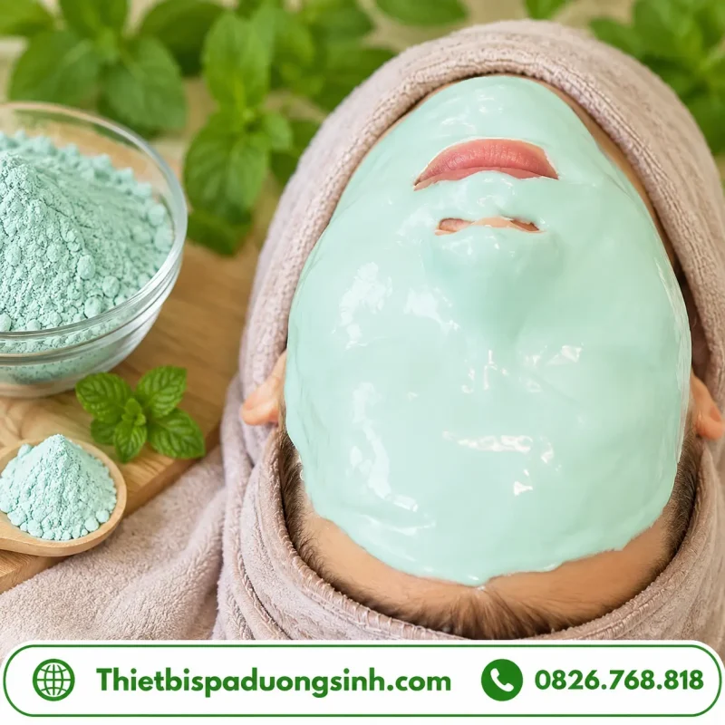 Bột Mặt Nạ Dẻo Bạc Hà Đắp Mặt Đẹp Da – Mặt Nạ Bạc Hà Giảm Mụn, Hỗ Trợ Trắng Da, Se Khít Lỗ Chân Lông Gói 1000g