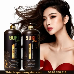 Dầu Gội Xả YUKI Plus Collagen & Keratin 2000ml– Chăm Sóc Tóc Mềm Mượt, Bóng Khỏe