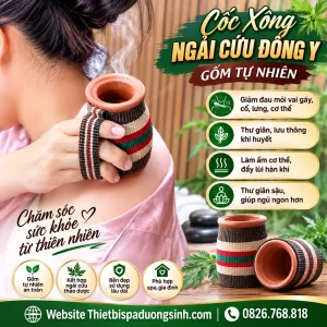 Cốc Xông Ngải Cứu Dưỡng Sinh – Cốc Phù Dương Cạo Gió