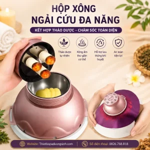 Hộp Xông Ngải Cứu Đa Năng – Sử Dụng Cho Toàn Bộ Cơ Thể, Massage Dưỡng Sinh Đông Y