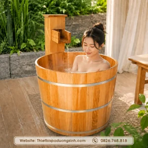 Bồn Tắm Đứng Bằng Gỗ – Bồn Tắm Gỗ Cao Cấp Cho Spa, Gia Đình