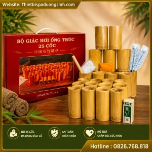 GIÁC HƠI TRÚC SIÊU BỀN ĐẸP – ỐNG GIÁC HƠI BẰNG TRÚC ĐỦ KÍCH CỠ – TẶNG KÈM DỤNG CỤ GIÁC