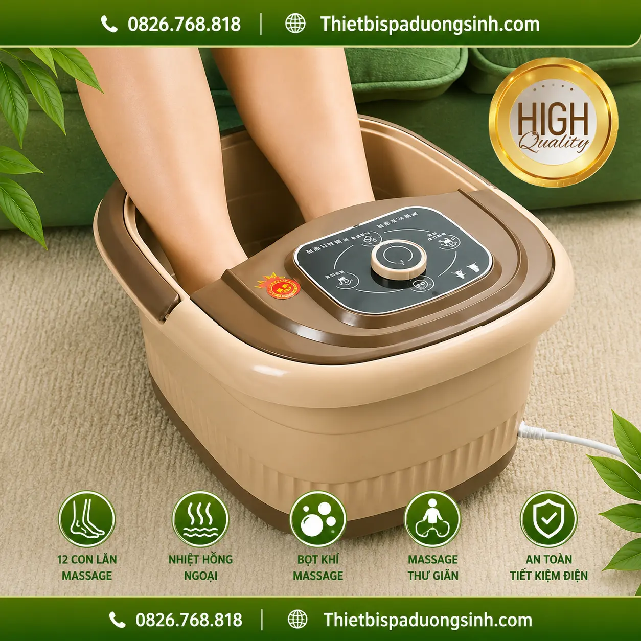 7 Máy Ngâm Chân Massage Cao Cấp – Bồn Ngâm Chân Tự Làm Nóng Nước, Sục Khí, Massage Thư Giãn