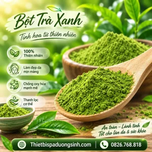 Bột Trà Xanh Nguyên Chất 100% Mặt Nạ Trà Xanh Đắp Mặt Bóc Bã Nhờn, Ngừa Mụn, Mờ Thâm 1000G