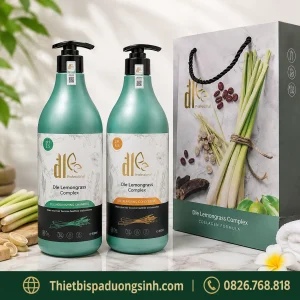 Cặp Dầu Gội Xả ĐL DLE Lemongrass Complex 750ml – Chăm Sóc Tóc Sả Chanh Cao Cấp