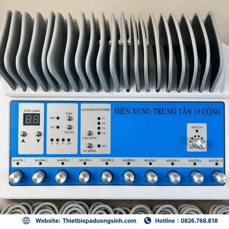 Máy Điện Trung Tần 10 Công Kèm Chỉnh Nhiệt – 10 Kênh Độc Lập