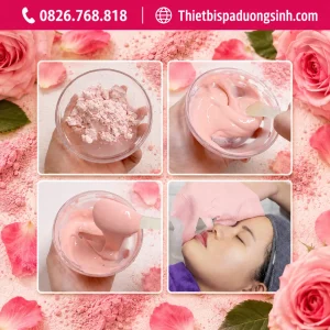 Bột Dẻo Mặt Nạ Hoa Hồng Collagen Cánh Hoa Hồng 1000g – Mặt Nạ Đắp Mặt Dưỡng Da Mềm Mịn Cho Spa