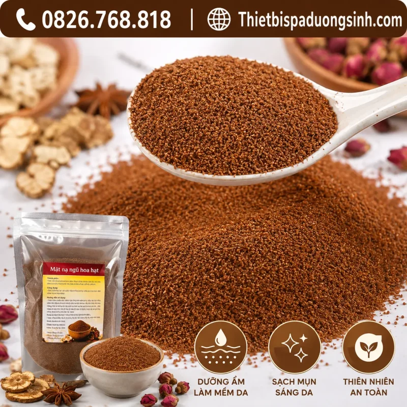 Bột Mặt Nạ Ngũ Hoa Hạt Nhỏ - Hạt To Đắp Mặt 1000G – Chăm Sóc Da, Làm Sạch & Hỗ Trợ Da Mụn