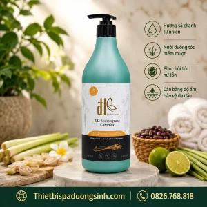 Cặp Dầu Gội Xả ĐL DLE Lemongrass Complex 750ml – Chăm Sóc Tóc Sả Chanh Cao Cấp