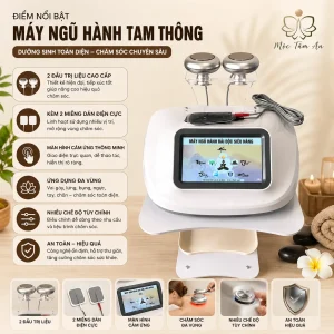 Máy Ngũ Hành Tam Thông Kèm 2 Miếng Dán Điện Cực – Thiết Bị Hỗ Trợ Massage Dưỡng Sinh Chuyên Sâu