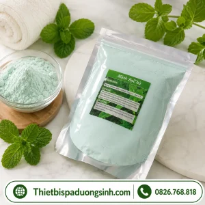 Bột Mặt Nạ Dẻo Bạc Hà Đắp Mặt Đẹp Da – Mặt Nạ Bạc Hà Giảm Mụn, Hỗ Trợ Trắng Da, Se Khít Lỗ Chân Lông Gói 1000g