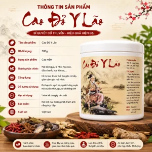 Cao Đỏ Y Lão Hũ 500G – Hỗ Trợ Làm Ấm Cơ Thể, Thư Giãn Cơ Bắp Và Massage Dưỡng Sinh