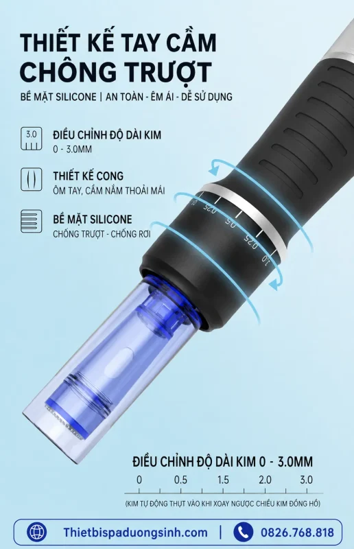 Máy Phi Kim Dr.pen A1-W Tích Điện – Cấy Trắng, Cấy Tảo, Cấy Phấn, Chăm Sóc Da Chuyên Nghiệp