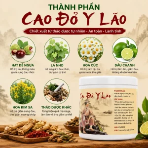 Cao Đỏ Y Lão Hũ 500G – Hỗ Trợ Làm Ấm Cơ Thể, Thư Giãn Cơ Bắp Và Massage Dưỡng Sinh