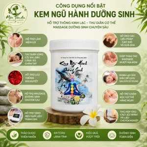 Kem Ngũ Hành Dưỡng Sinh 1kg – Hỗ Trợ Thông Kinh Lạc, Thư Giãn Cơ Thể, Massage Dưỡng Sinh Chuyên Sâu
