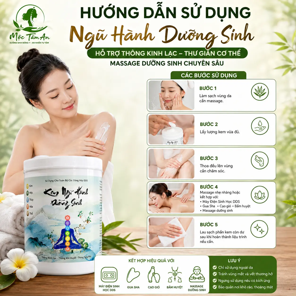 a6 Kem Ngũ Hành Dưỡng Sinh 1kg – Hỗ Trợ Thông Kinh Lạc, Thư Giãn Cơ Thể, Massage Dưỡng Sinh Chuyên Sâu