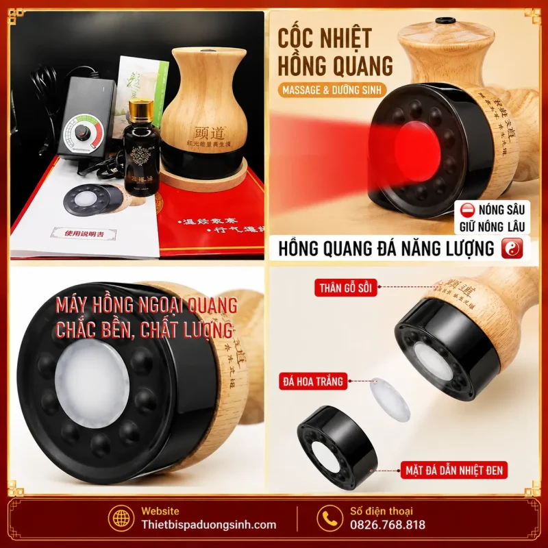 Cốc Hồng Quang Thần Cứu – Cốc Nhiệt Hồng Quang, Máy Đả Thông Kinh Lạc Dùng Trong Spa Đông Y