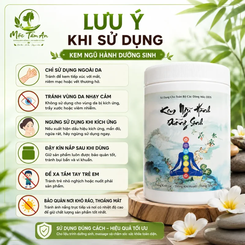Kem Ngũ Hành Dưỡng Sinh 1kg – Hỗ Trợ Thông Kinh Lạc, Thư Giãn Cơ Thể, Massage Dưỡng Sinh Chuyên Sâu