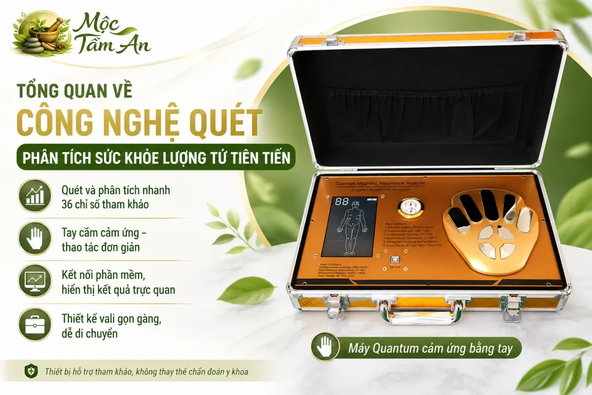 Tổng Quan Về Công Nghệ Quét Phân Tích Sức Khỏe Lượng Tử Tiên Tiến máy quantum