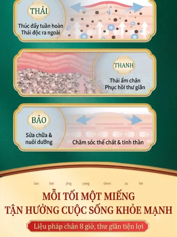 Cao Dán Thải Độc Chân 1 Hộp 50 Miếng – Hỗ Trợ Thư Giãn, Chăm Sóc Bàn Chân Mỗi Ngày