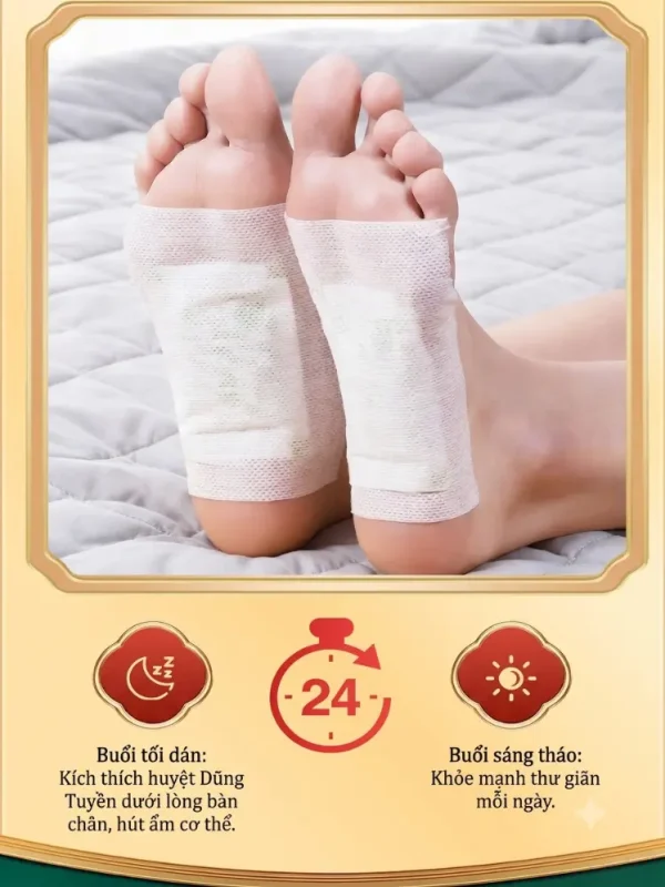 Cao Dán Thải Độc Chân 1 Hộp 50 Miếng – Hỗ Trợ Thư Giãn, Chăm Sóc Bàn Chân Mỗi Ngày