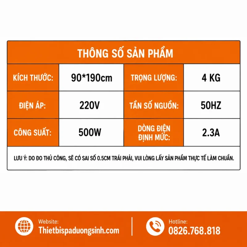 Chăn Điện Giảm Béo Tắm Trắng Xông Hơi 80x180cm – Chăn Xông Hơi Hấp Trắng Cho Spa