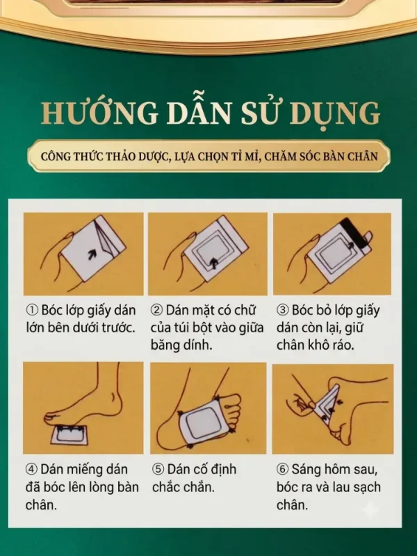 Cao Dán Thải Độc Chân 1 Hộp 50 Miếng – Hỗ Trợ Thư Giãn, Chăm Sóc Bàn Chân Mỗi Ngày