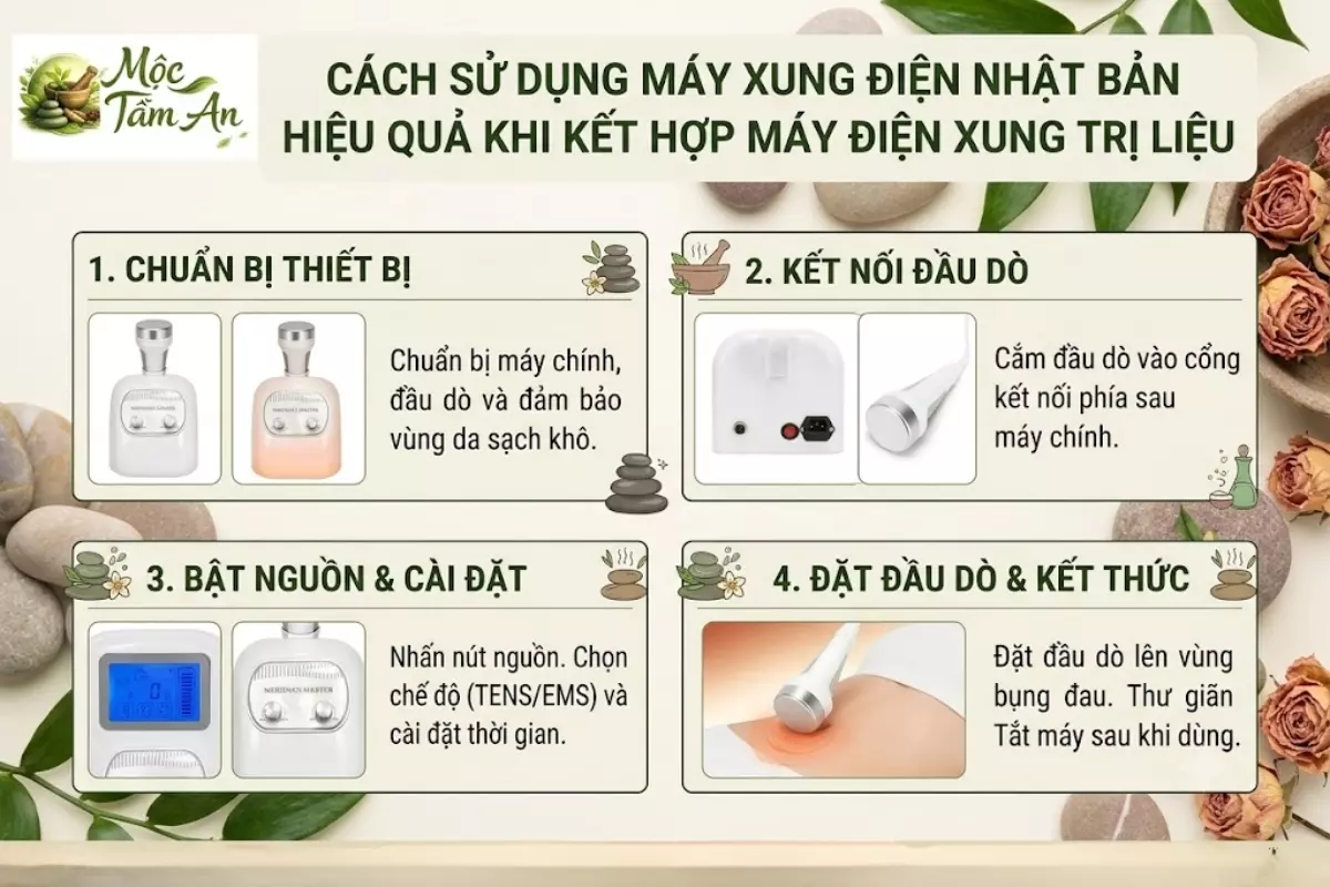 Cách Sử Dụng Máy Xung Điện Nhật Bản Hiệu Quả Khi Kết Hợp Máy điện xung trị liệu