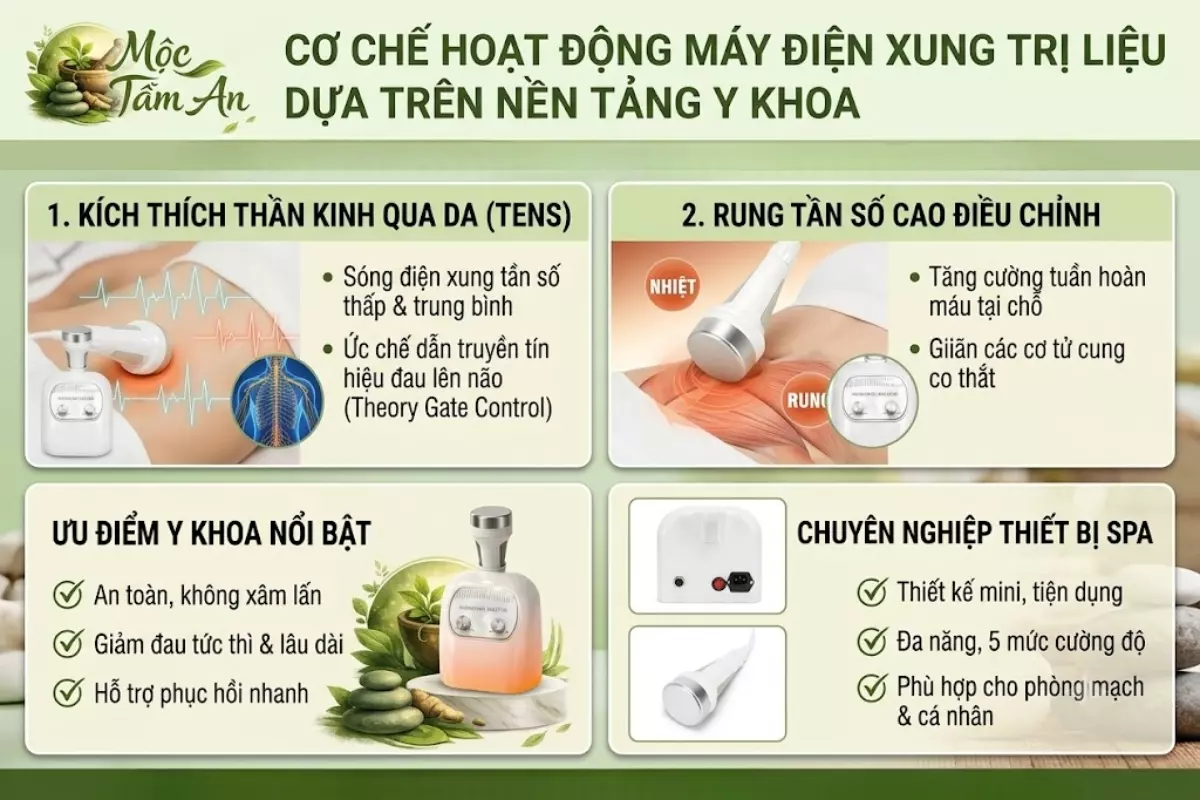 Cơ Chế Hoạt Động Máy điện xung trị liệu Dựa Trên Nền Tảng Y Khoa