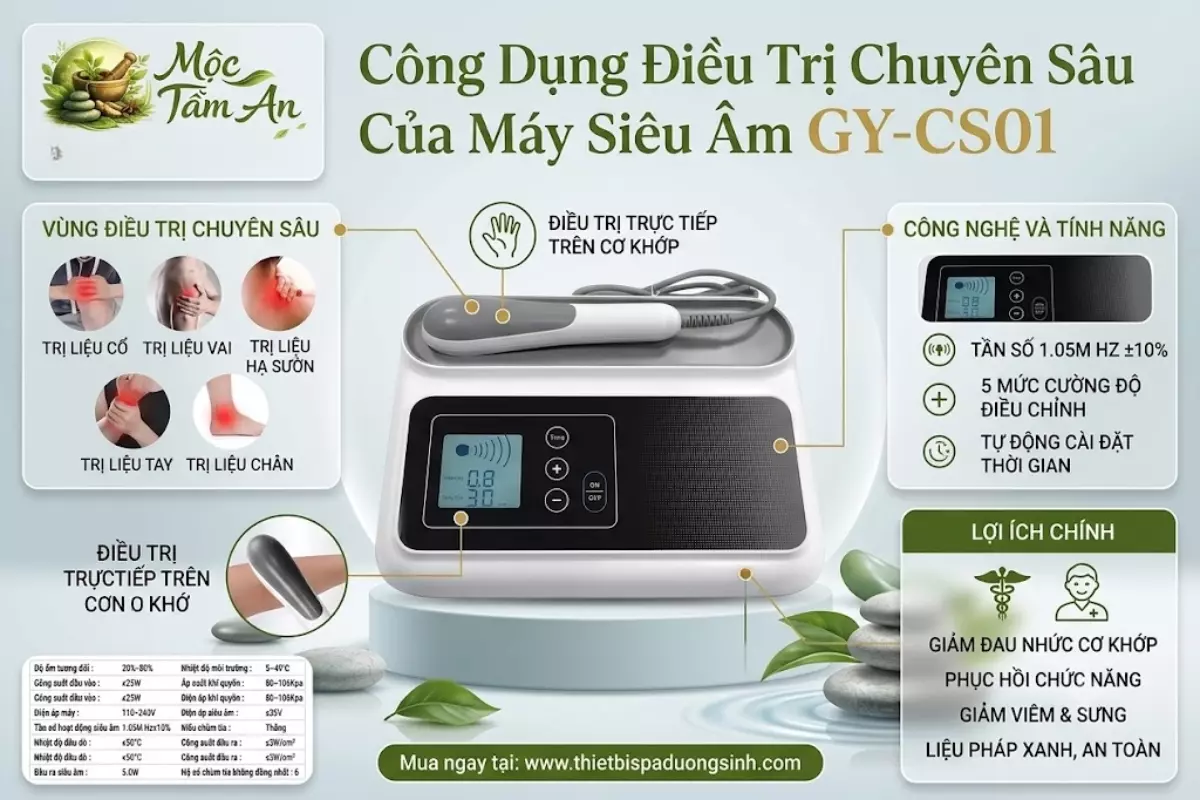 Công Dụng Điều Trị Chuyên Sâu Của Máy Siêu Âm GY-CS01