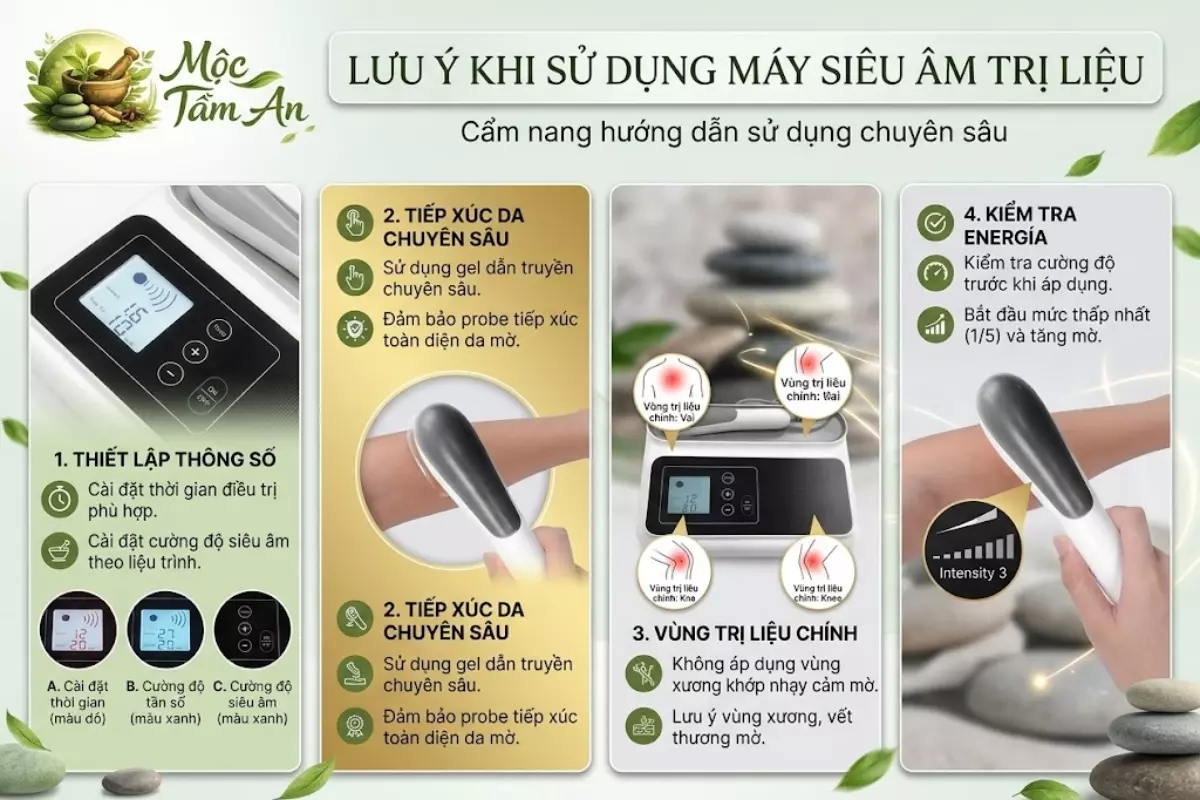 Lưu ý khi sử dụng máy siêu âm trị liệu