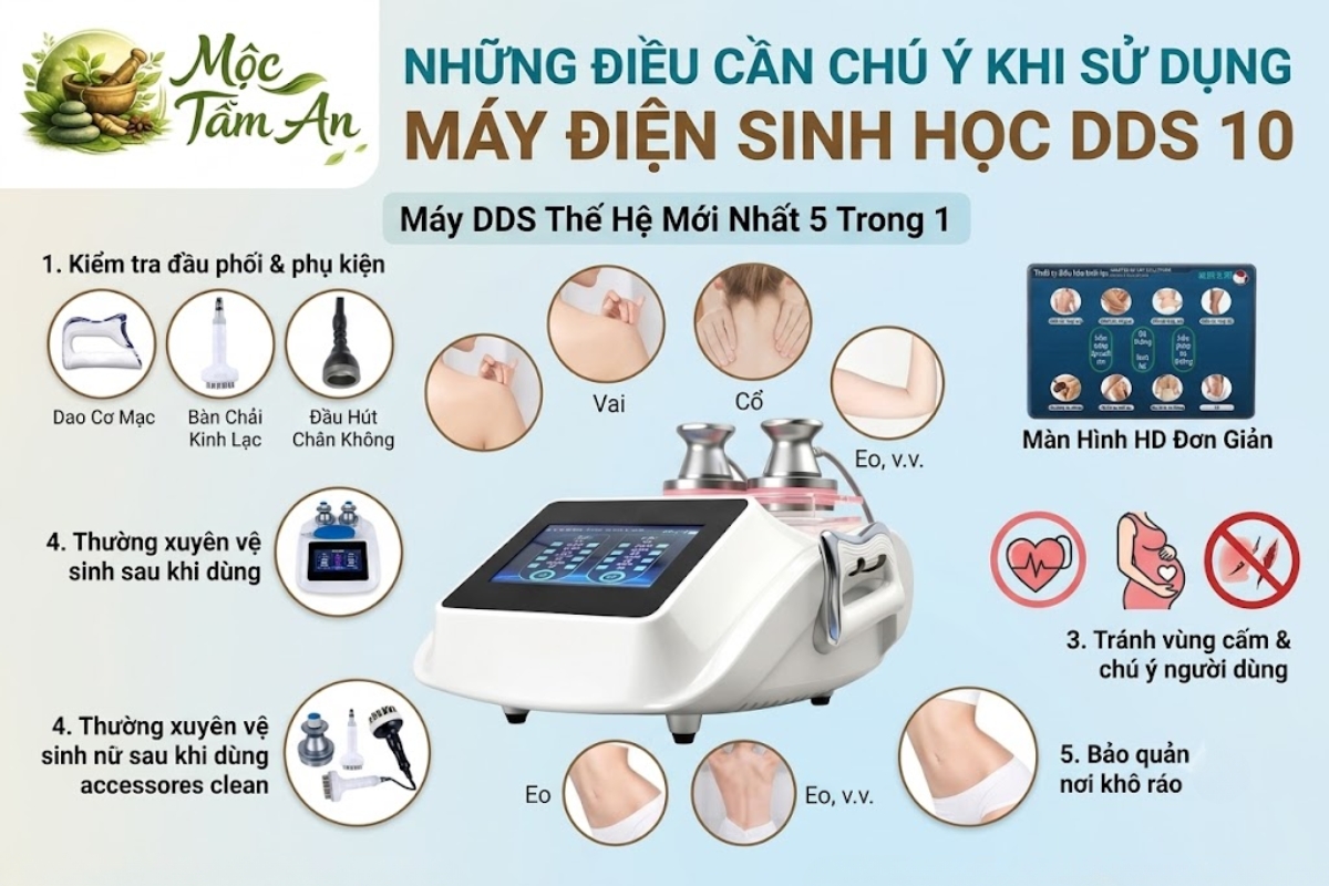 Những điều cần chú ý khi sử dụng máy điện sinh học DDS 10