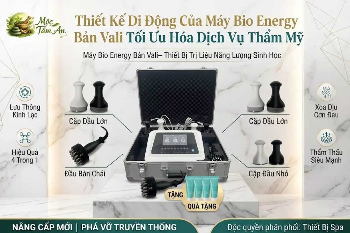 Thiết Kế Di Động Của Máy Bio Energy Bản Vali Tối Ưu Hóa Dịch Vụ Thẩm Mỹ
