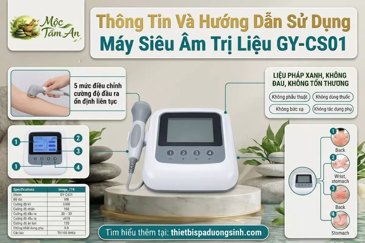 Thông Tin Và Hướng Dẫn Sử Dụng Máy Siêu Âm Trị Liệu GY-CS01