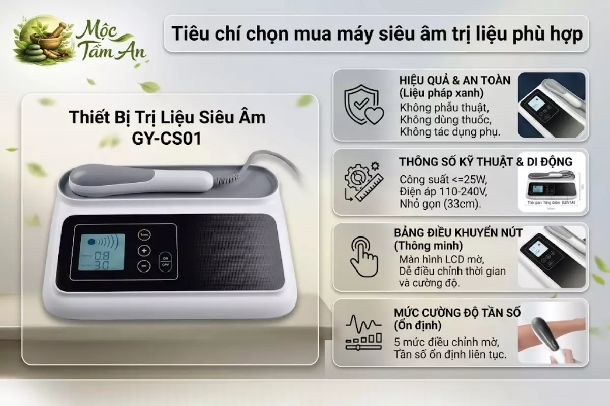 Tiêu chí chọn mua máy siêu âm trị liệu phù hợp