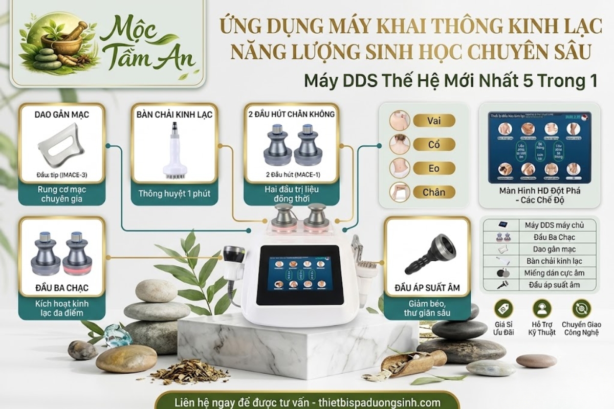 Ứng Dụng Máy khai thông kinh lạc năng lượng sinh học Chuyên Sâu
